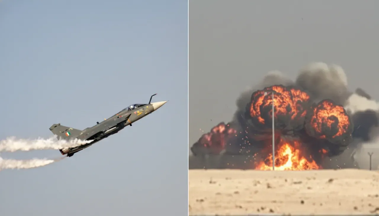 Indian Tejas fighter jet crashes during demonstration at Dubai air show