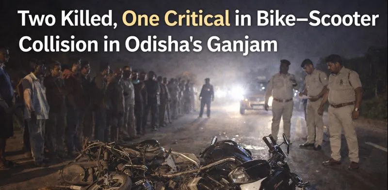 Two Killed, One Critical in Bike–Scooter Collision in Odisha’s Ganjam