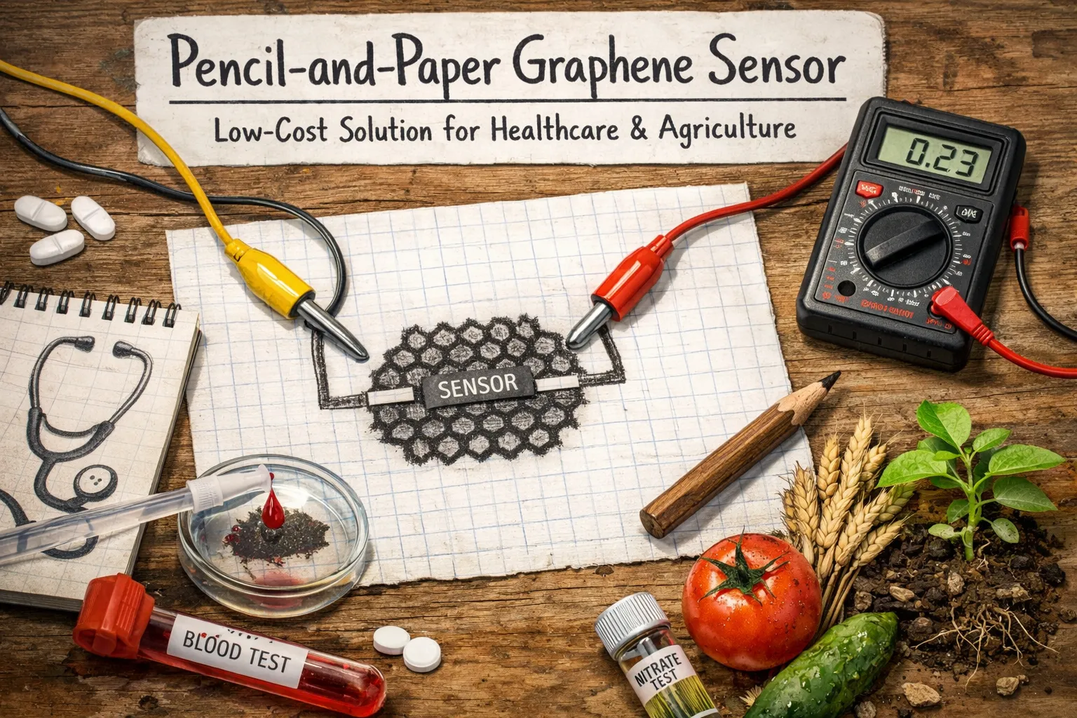 Low-Cost Pencil-and-Paper Graphene Sensor Promises Breakthrough in Healthcare and Agriculture