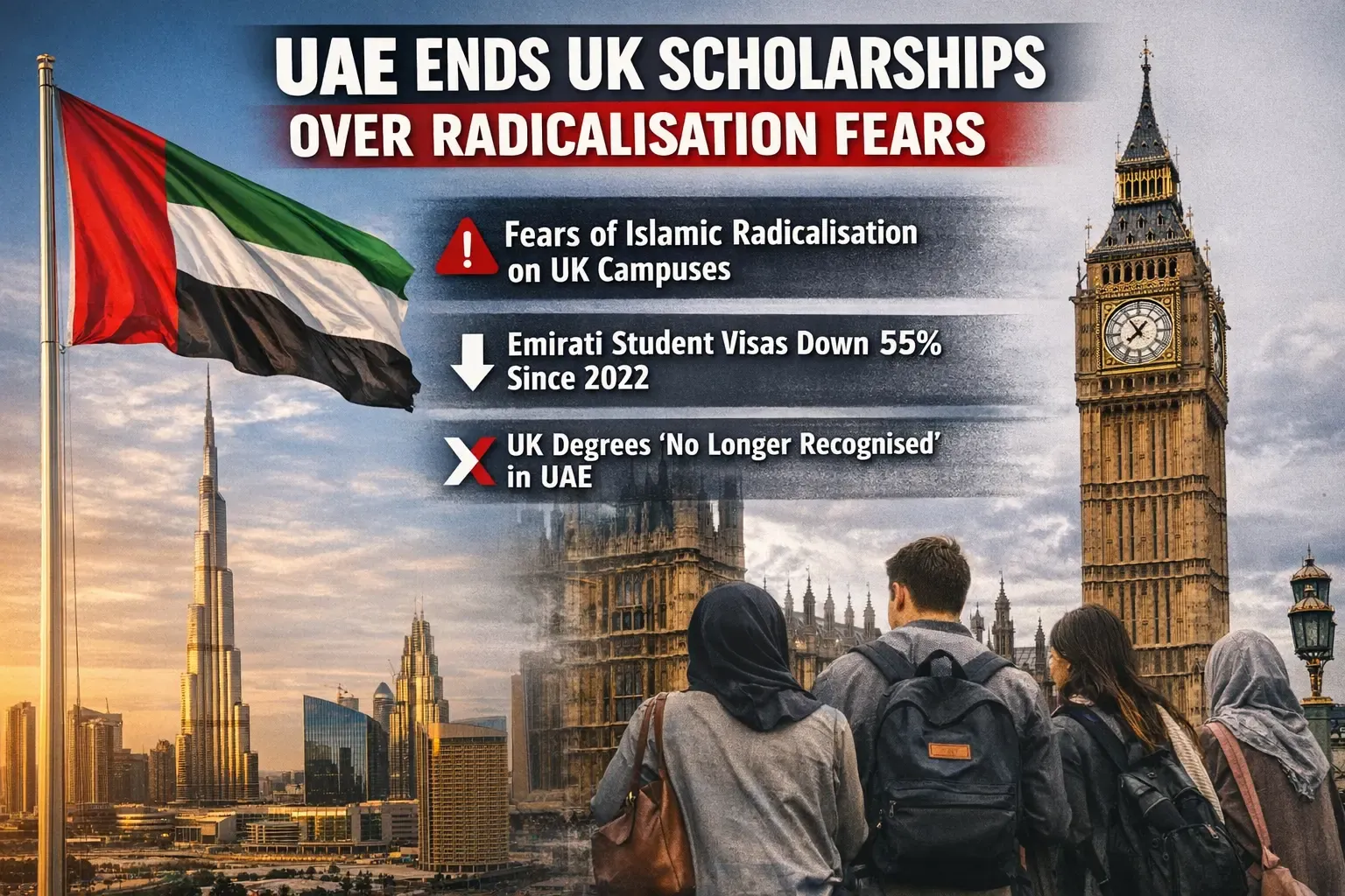 UAE Ends Scholarships for Students Studying in the UK Over Radicalisation Fears