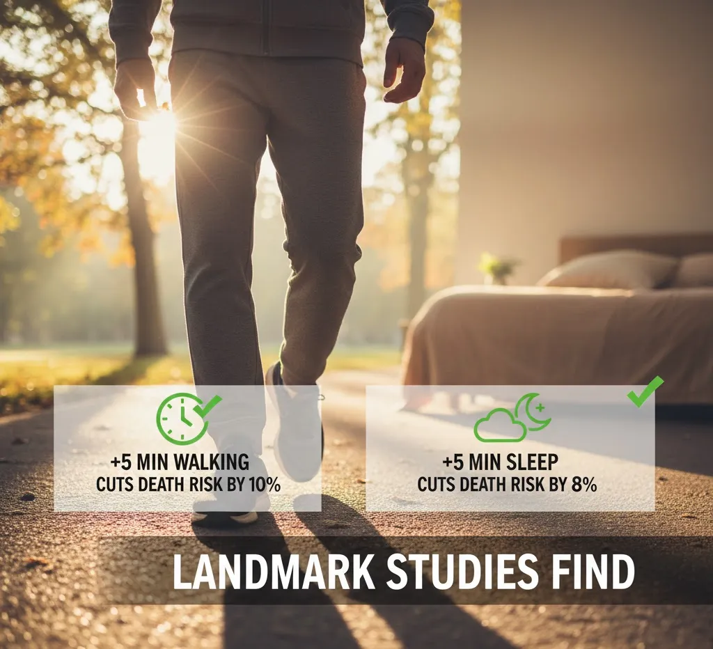 Just Five Extra Minutes of Walking or Sleep Can Reduce Death Risk, Landmark Studies Find