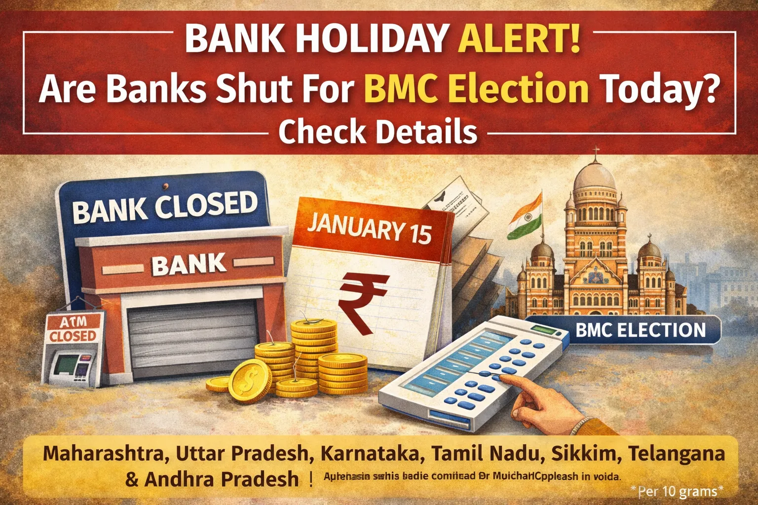 Bank Holiday Today: Are Banks Closed for BMC Elections? Check Details