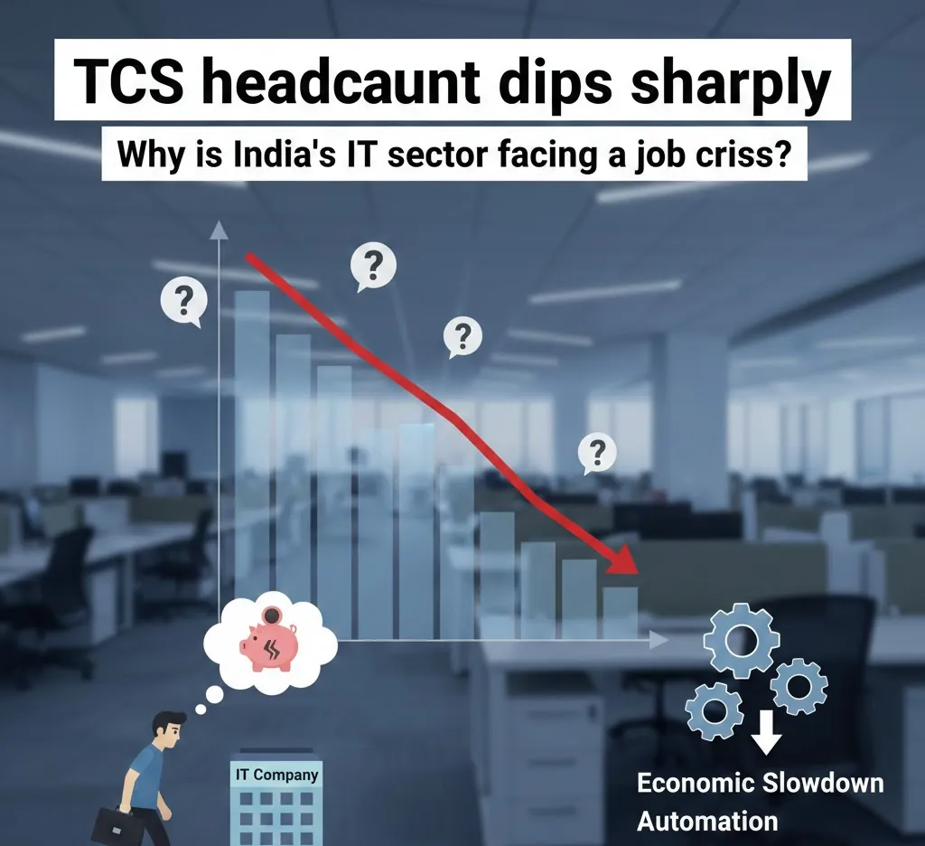 TCS Headcount Falls Sharply: What’s Driving the Job Slowdown in India’s IT Sector