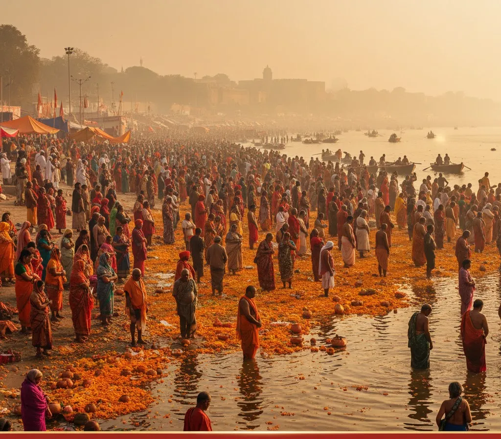 Faith on Full Display: Over 1 Crore Pilgrims Take Holy Dip at Sangam on Makar Sankranti