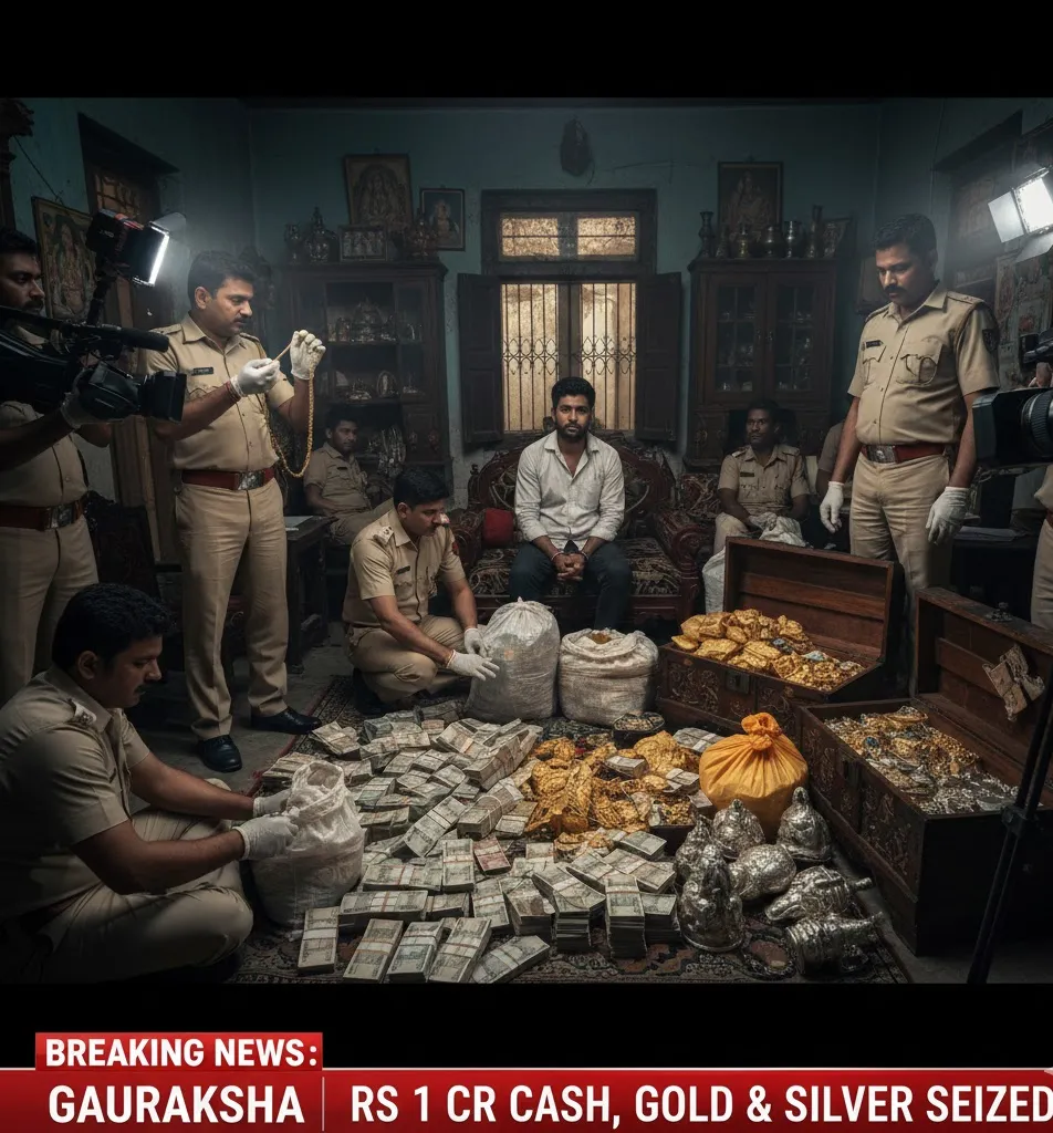 Cash, gold and silver recovered from cow mafia’s residence; total worth over Rs 1 crore