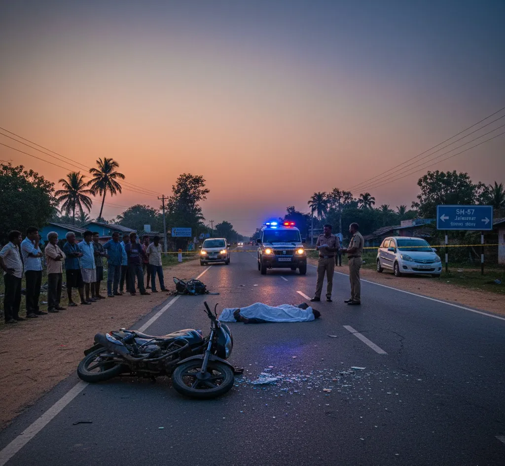 Two Dead in Jaleswar After Motorcycle Struck by Unidentified Vehicle on SH-57