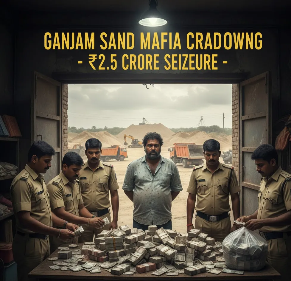 Rs 2.5 Crore Cash Seizure Uncovers Sand Mafia Network in Ganjam, Odisha