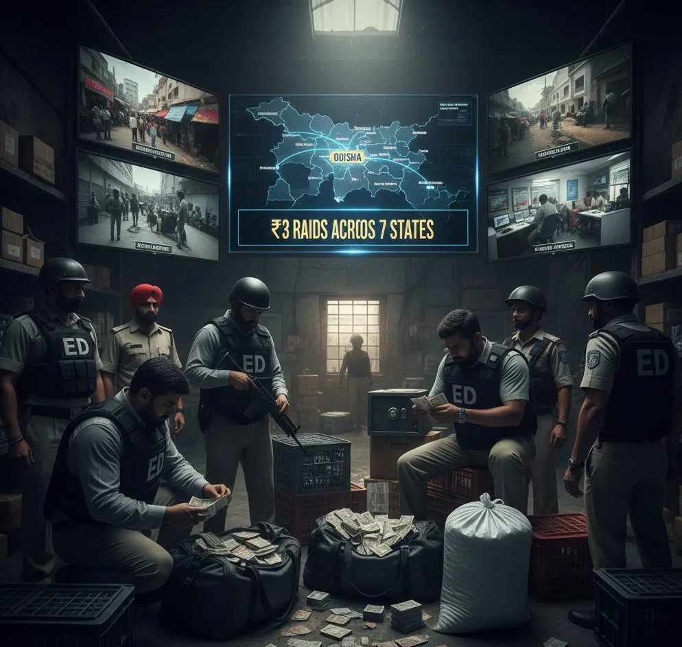 ED Uncovers Interstate Drug Network with Odisha at Centre, Rs 3 Crore Cash Seized