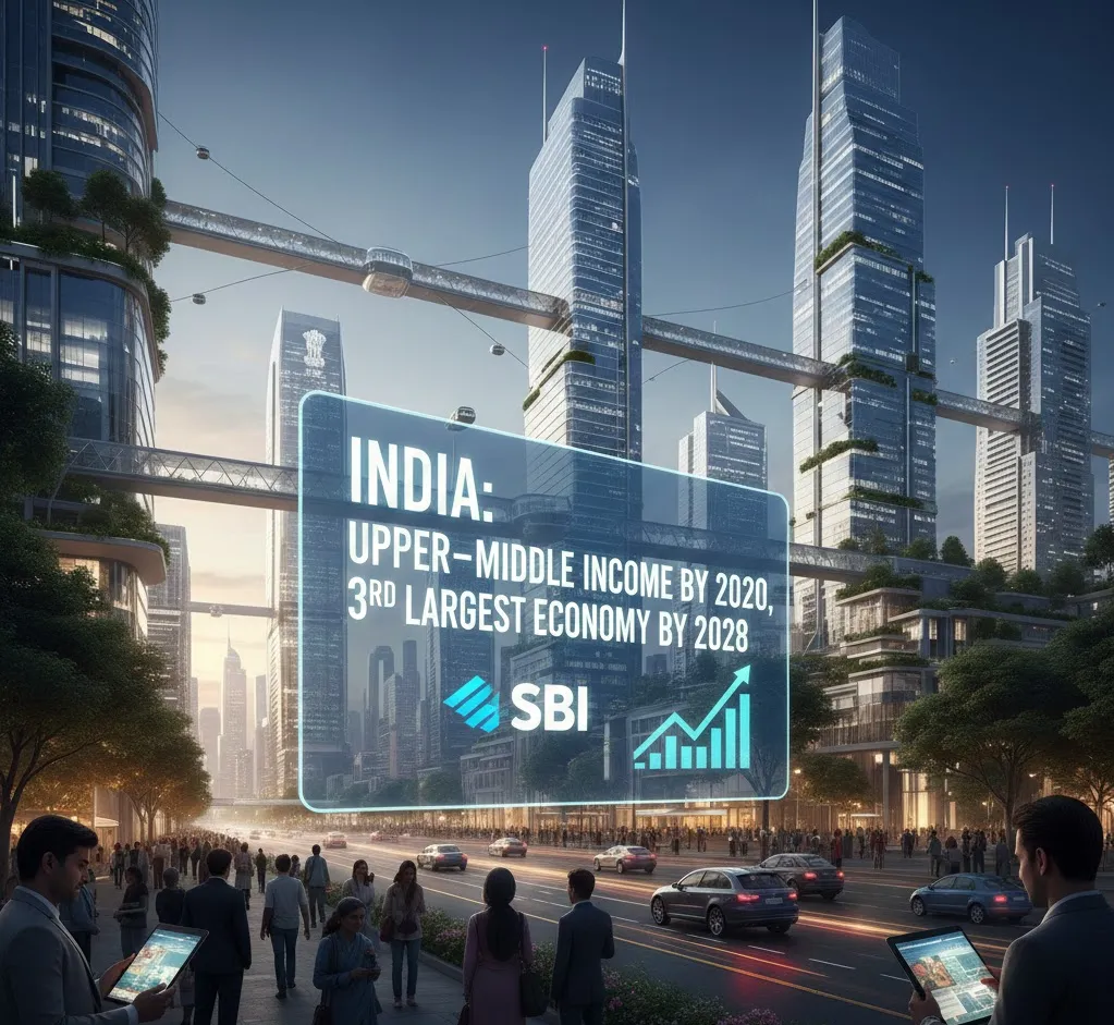 India Set to Become Upper-Middle-Income Nation by 2030, Third-Largest Economy by 2028: SBI