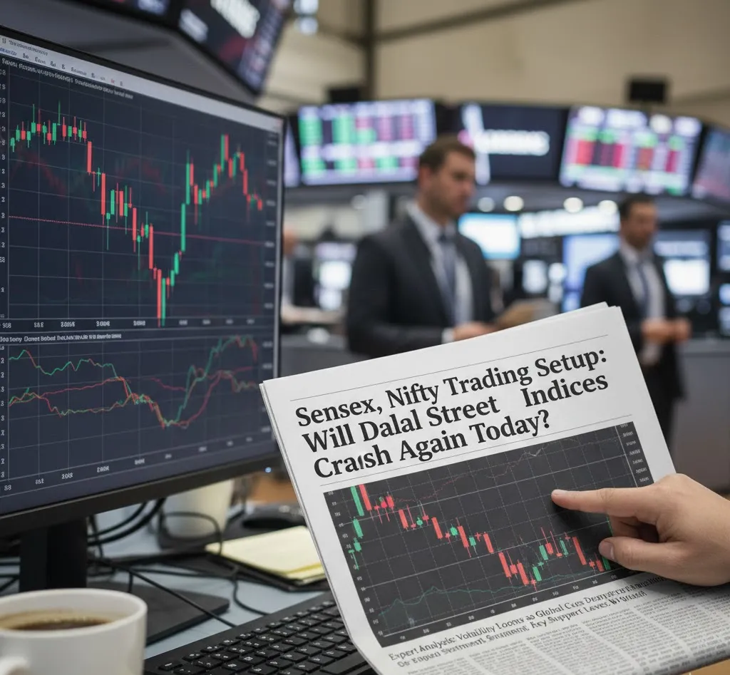 Sensex, Nifty trading setup: Are Dalal Street indices headed for another sharp fall today?