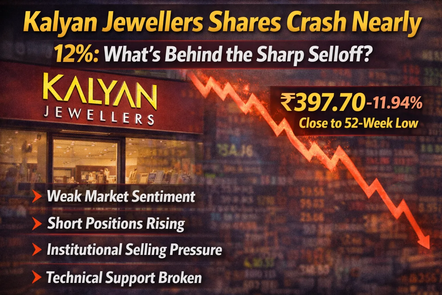 “Kalyan Jewellers Shares Crash Nearly 12%: What Is Driving the Sharp Selloff?”