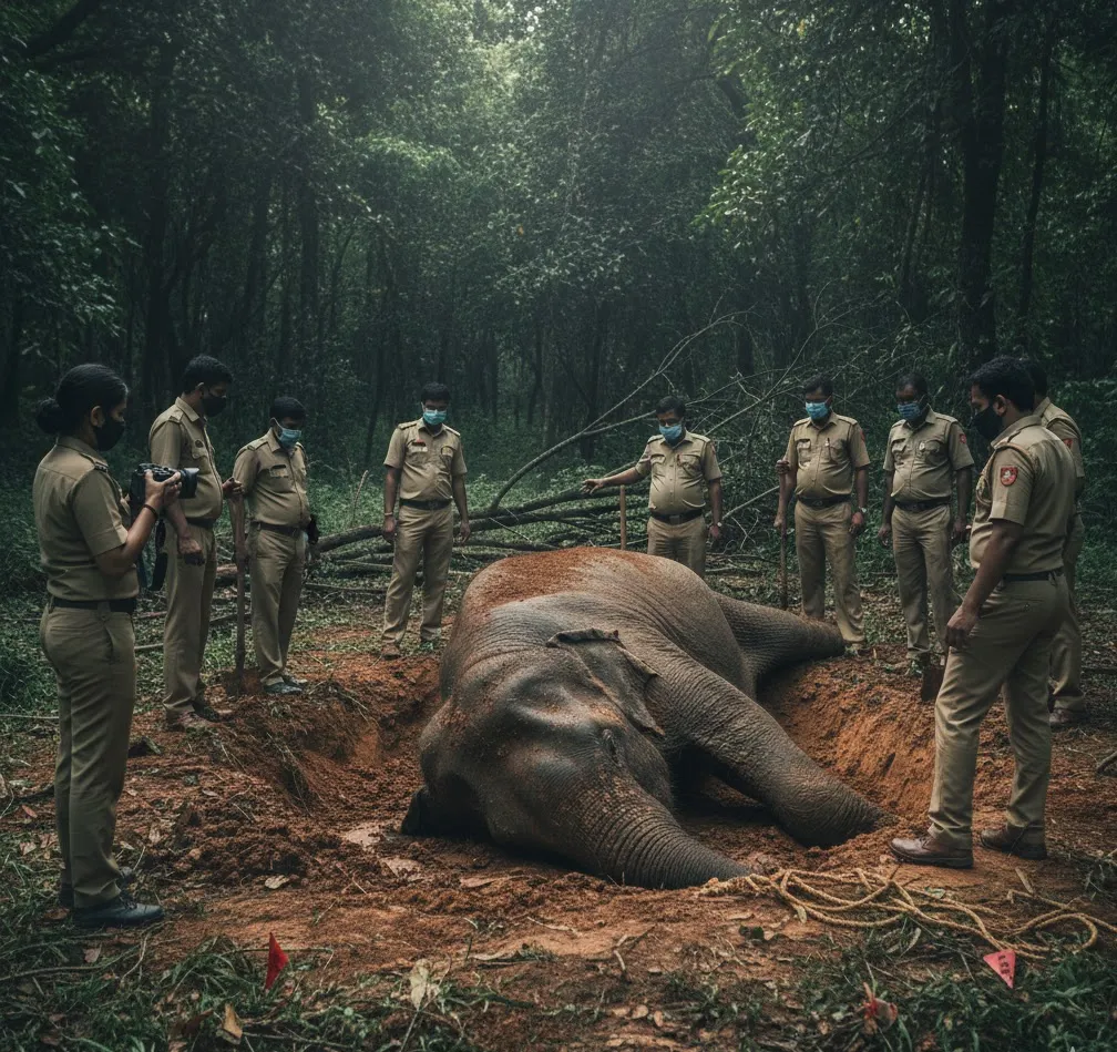 Mutilated Elephant Body Found in Kalahandi, Investigation Links Suspended Ranger