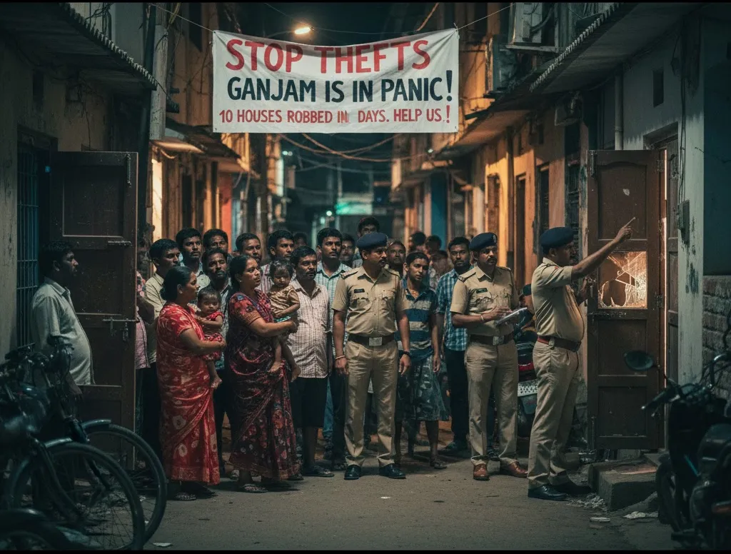 Theft Spree in Ganjam’s Patapur Area: 10 Houses Burgled in Four Days, Locals Panic