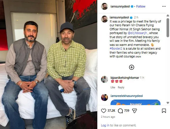 Sunny Deol Meets Family of Param Vir Chakra Hero Nirmal Jit Singh Sekhon as Border 2 Shines at Box Office