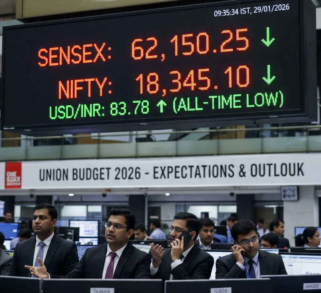 Sensex, Nifty Open Lower as Rupee Hits Record Low, Gains From India-EU Deal Fade