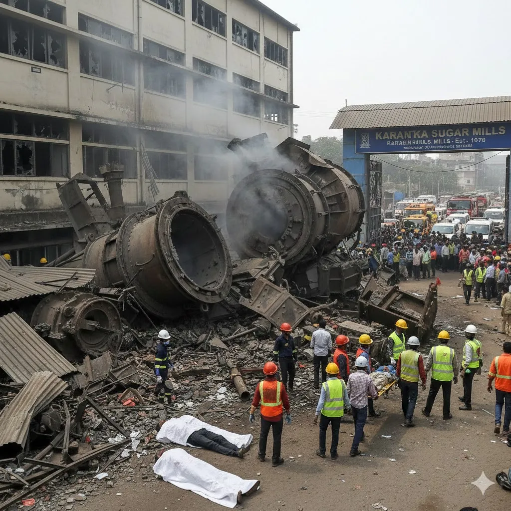 Two killed, eight injured in boiler explosion at Karnataka sugar factory