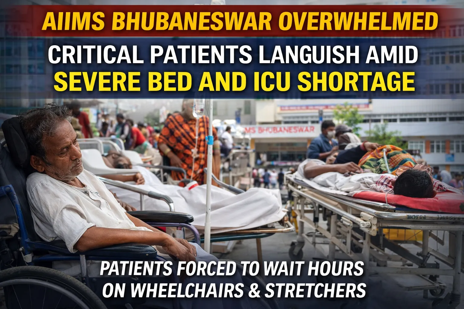 Acute bed and ICU shortage at AIIMS Bhubaneswar pushes patients to brink