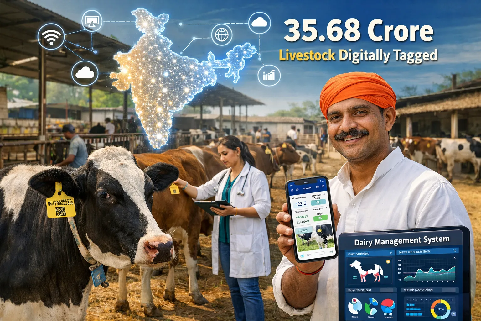 India’s Dairy Sector Goes Digital: 35.68 Crore Livestock Tagged Online