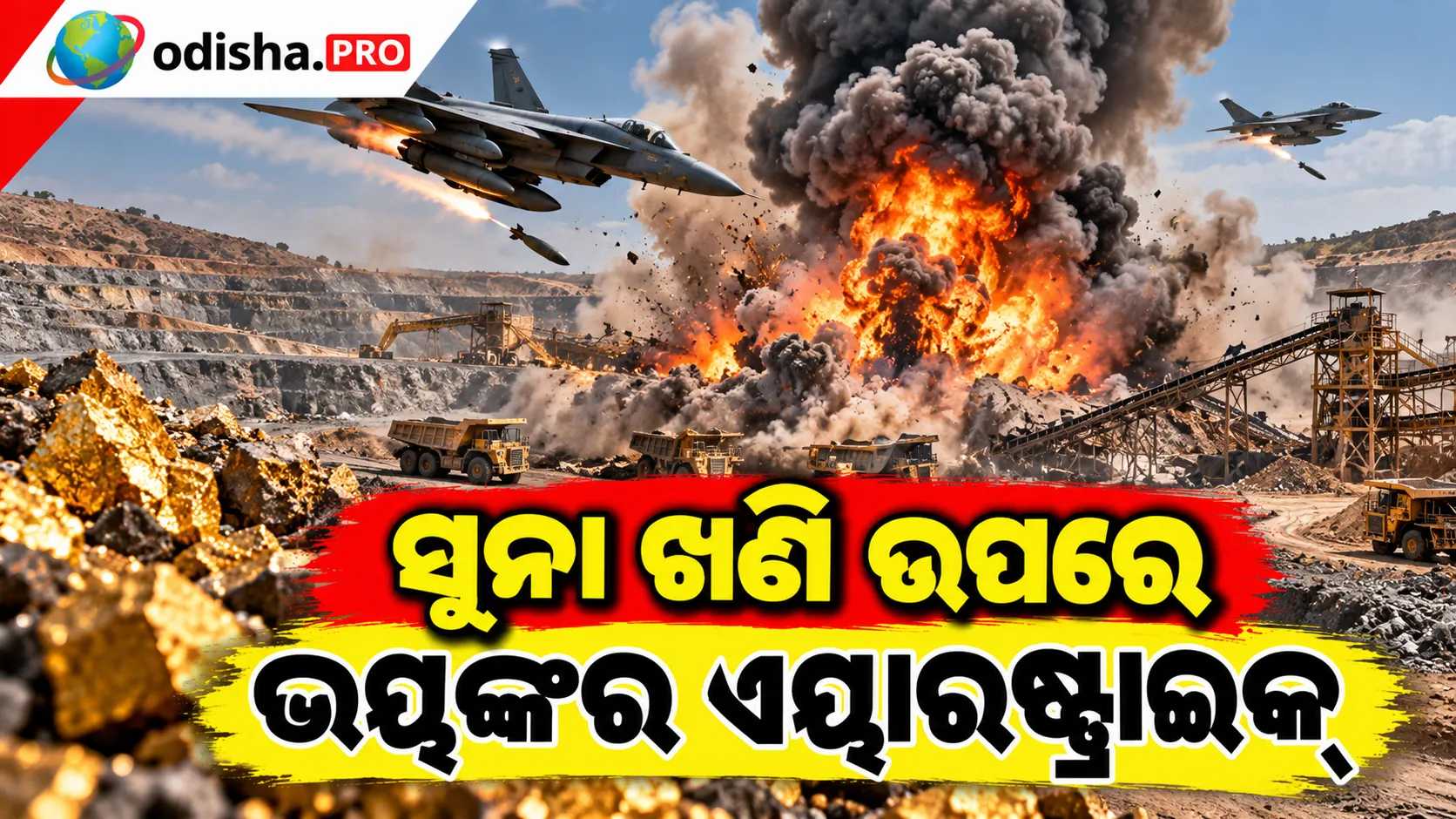 ସୁନା ଖଣି ଉପରେ ଭୟଙ୍କର ଏୟାରଷ୍ଟ୍ରାଇକ୍‌: ୭୨ ଶ୍ରମିକଙ୍କ ମୃତ୍ୟୁ ଦାବି, ମିଶରର ବାୟୁସେନା ଉପରେ ଅଭିଯୋଗ