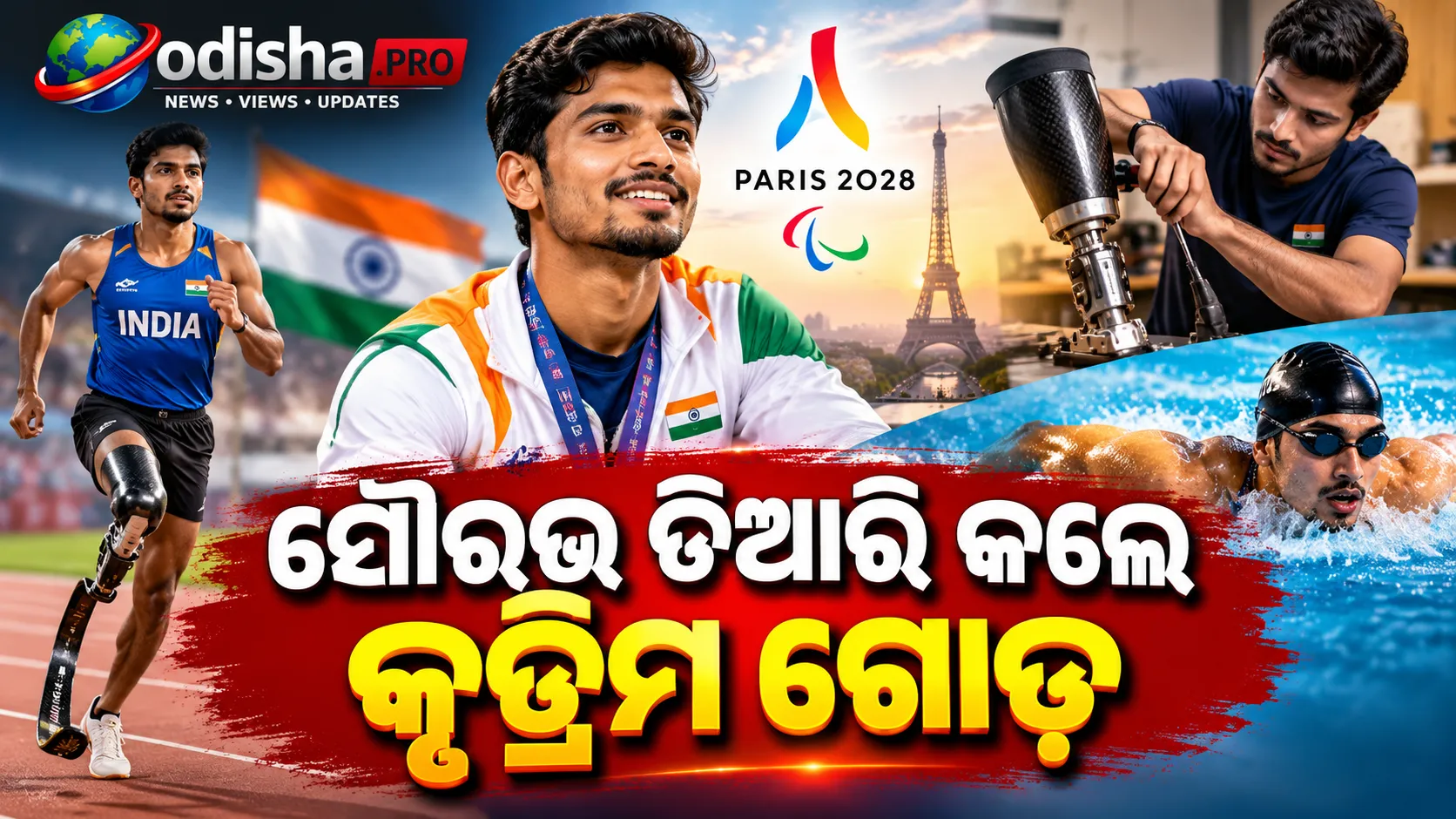 ନିଜେ ତିଆରି କଲେ କୃତ୍ରିମ ଗୋଡ଼, ଏବେ ୨୦୨୮ ପାରାଲିମ୍ପିକ୍ସରେ ସ୍ୱର୍ଣ୍ଣ ଜିତିବା ଲକ୍ଷ୍ୟରେ IIT ରୁର୍କିର ସୌରଭ