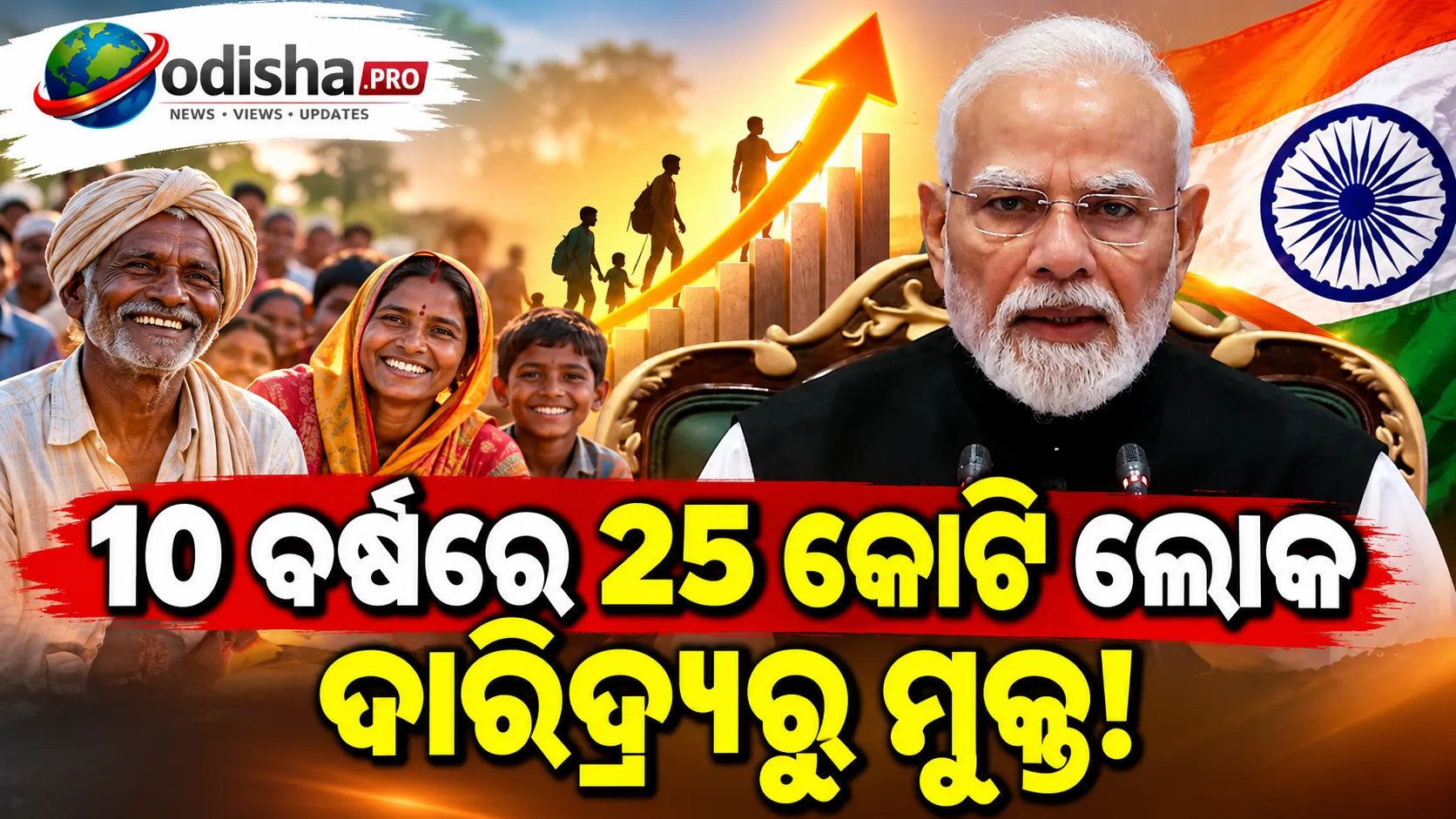 ୧୦ ବର୍ଷରେ ୨୫ କୋଟି ଲୋକ ଦାରିଦ୍ର୍ୟରୁ ମୁକ୍ତ: ନିର୍ଭରଶୀଳ ନୁହେଁ, ସଶକ୍ତ କରିବା ସରକାରଙ୍କ ଲକ୍ଷ୍ୟ—ମୋଦୀ