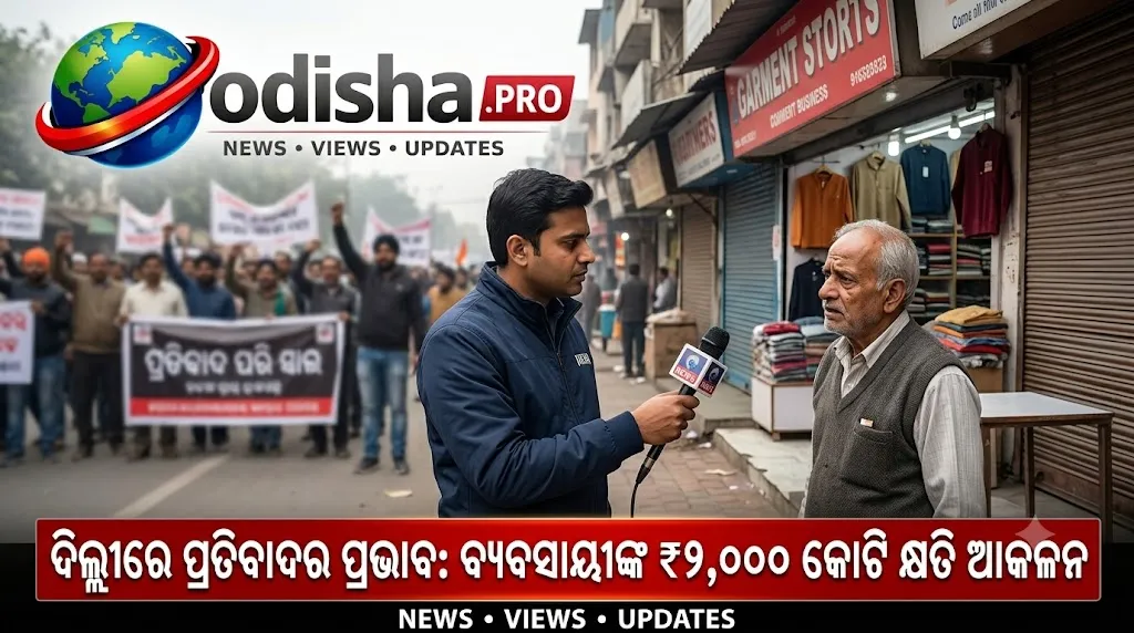 ଦିଲ୍ଲୀରେ ପ୍ରତିବାଦର ପ୍ରଭାବ: ବ୍ୟବସାୟୀଙ୍କ ₹୨,୦୦୦ କୋଟି କ୍ଷତି ଆକଳନ, ଦୋକାନୀଠାରୁ କ୍ୟାବ୍ ଡ୍ରାଇଭର ଯାଏଁ ଚିନ୍ତା