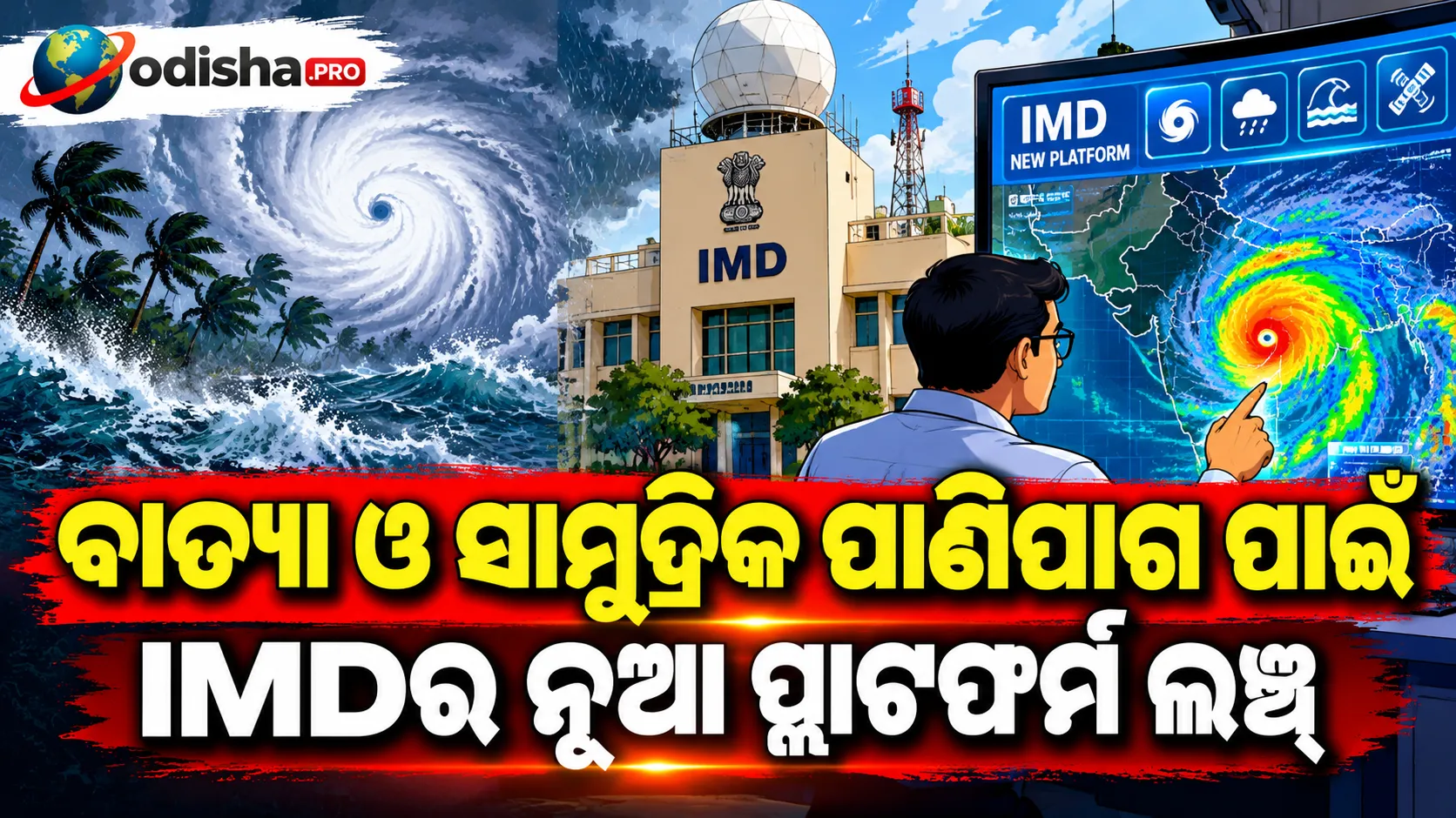 ବାତ୍ୟା ଓ ସାମୁଦ୍ରିକ ପାଣିପାଗ ପାଇଁ IMDର ନୂଆ ପ୍ଲାଟଫର୍ମ ଲଞ୍ଚ୍, ଗୋଟିଏ କ୍ଲିକ୍‌ରେ ମିଳିବ ପାଣିପାଗ ସୂଚନା