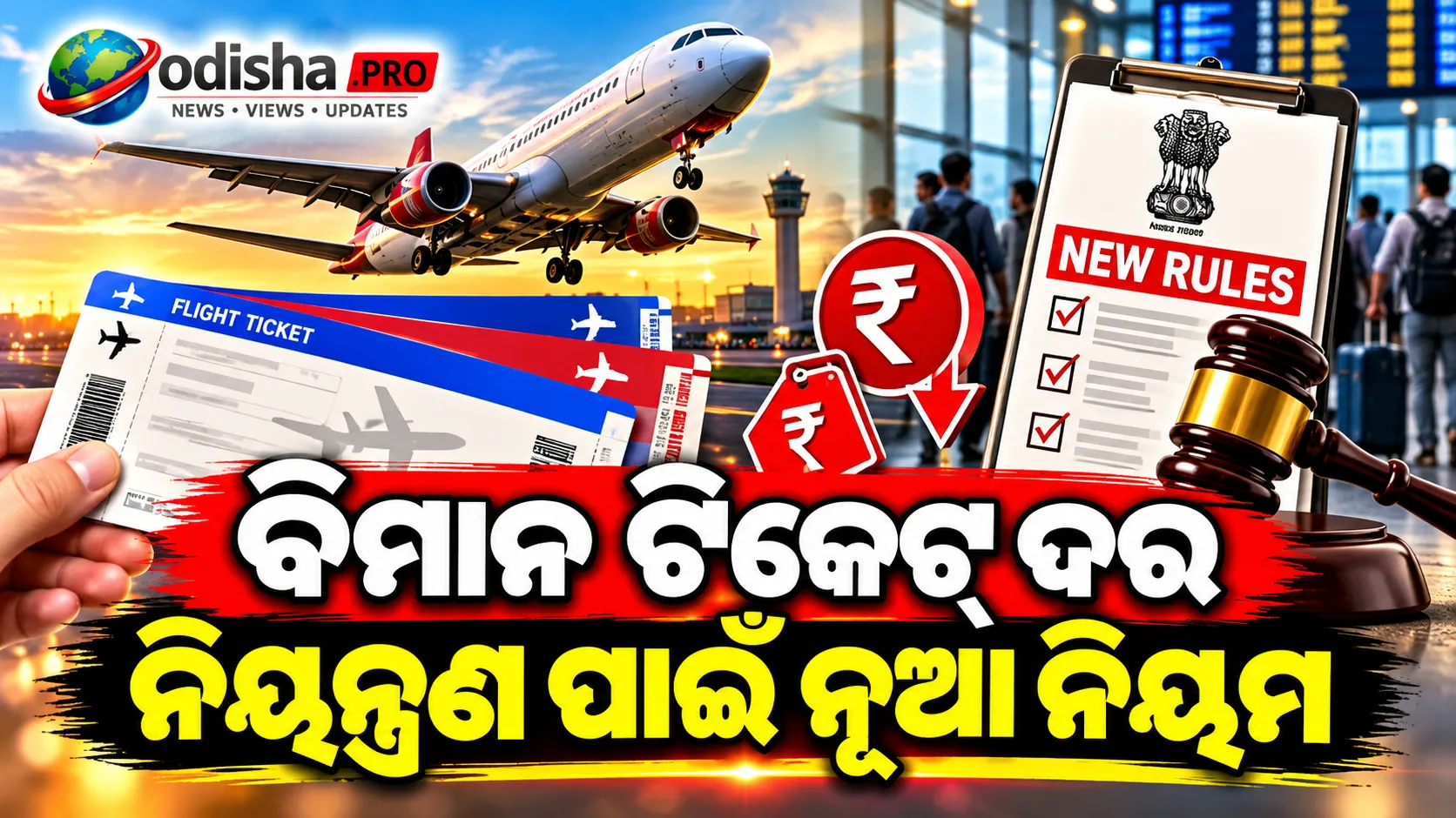 ବିମାନ ଟିକେଟ୍ ଦର ନିୟନ୍ତ୍ରଣ ପାଇଁ ନୂଆ ନିୟମ: ନଭେମ୍ବର ୧୬ ସୁଦ୍ଧା ଚୂଡ଼ାନ୍ତ ନିୟମ ଦାଖଲ କରିବାକୁ କେନ୍ଦ୍ରକୁ ସୁପ୍ରିମକୋର୍ଟଙ୍କ ନିର୍ଦ୍ଦେଶ