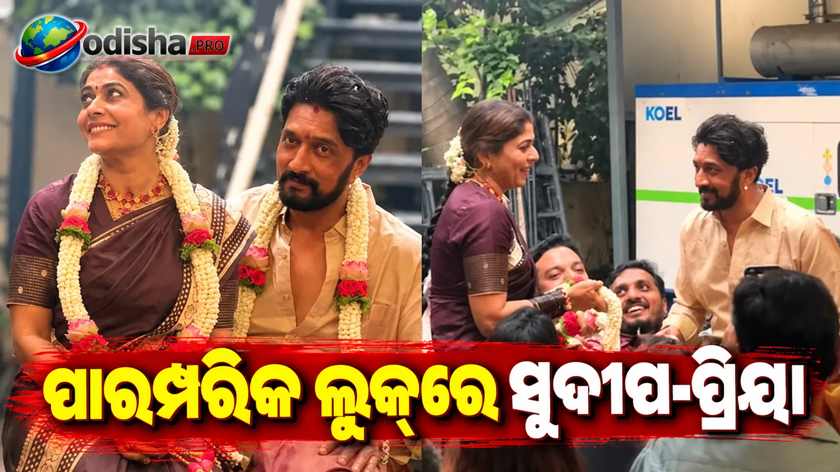 ୨୫ ବର୍ଷର ପ୍ରେମକୁ ପୁଣି ମାଳା ବଦଳରେ ସେଲିବ୍ରେଟ୍‌ କଲେ ସୁଦୀପ-ପ୍ରିୟା, ଲାଜେଇ ଗଲେ ଦମ୍ପତି 