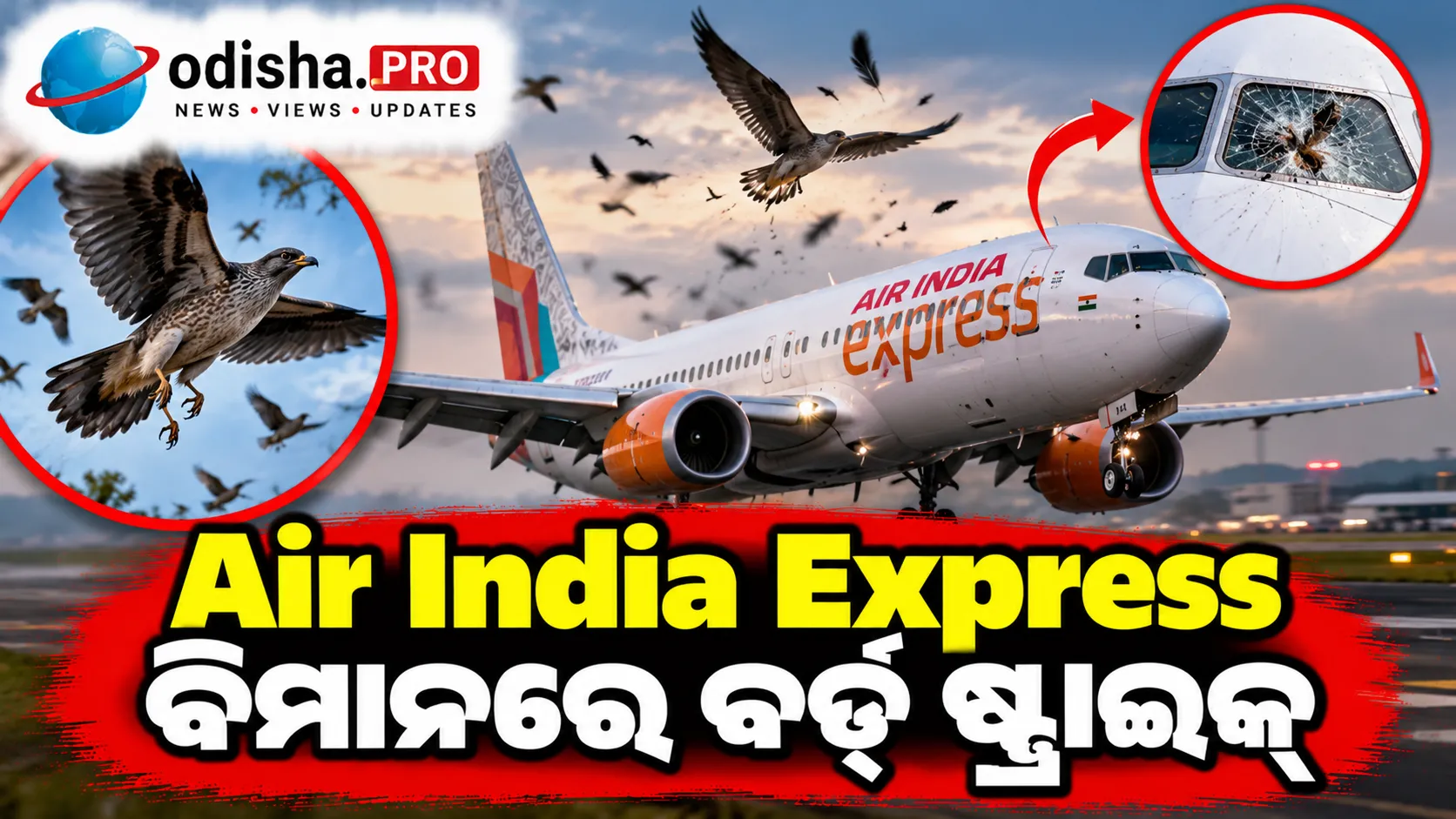 Air India Express ବିମାନରେ ବର୍ଡ୍ ଷ୍ଟ୍ରାଇକ୍, ୧୪୮ ଯାତ୍ରୀ ସୁରକ୍ଷିତ