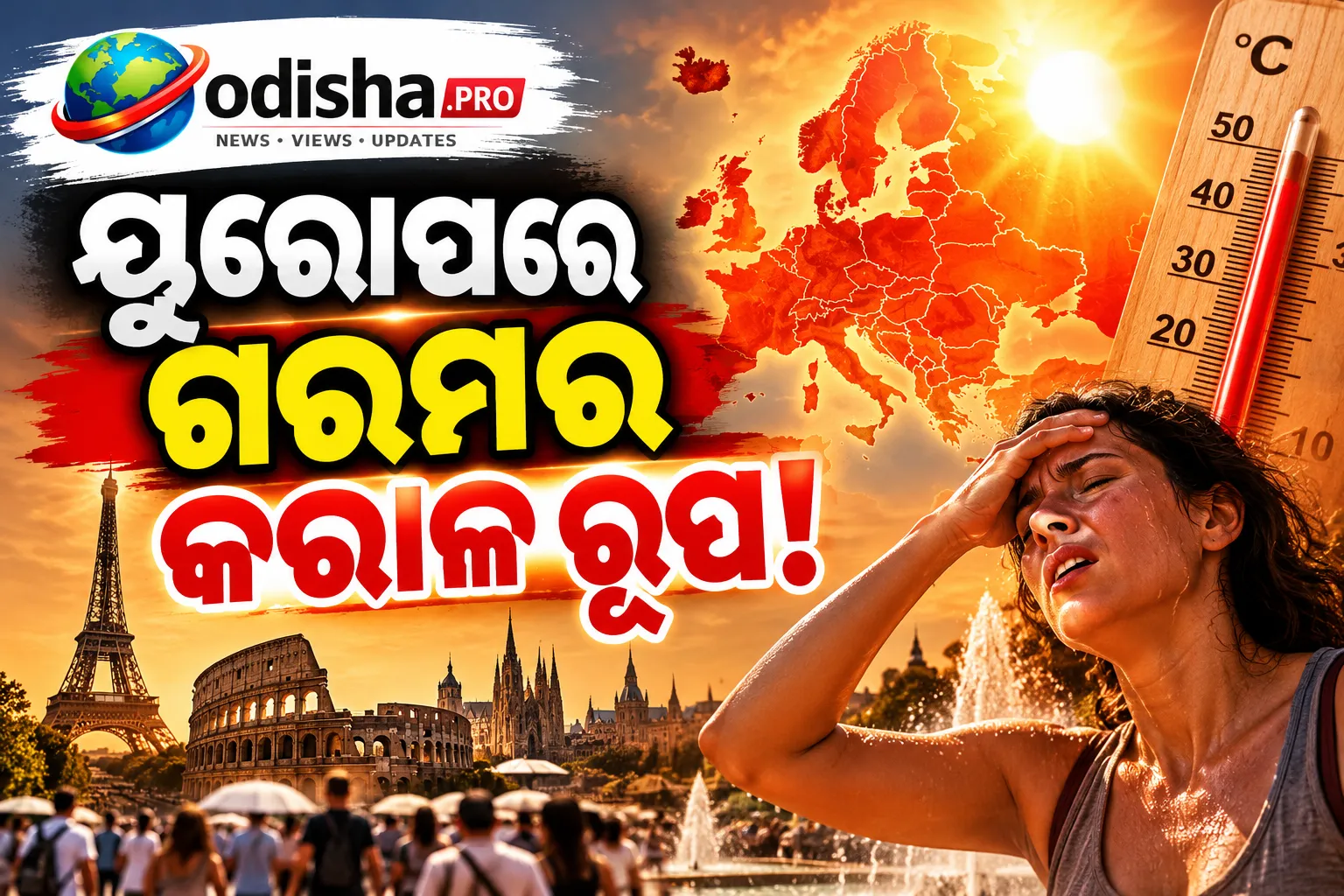 ୟୁରୋପରେ ରେକର୍ଡ ଗରମର ଭୟଙ୍କର ପ୍ରଭାବ, ତାପଜନିତ ମୃତ୍ୟୁ ୫୦ ହଜାରରୁ ଅଧିକ