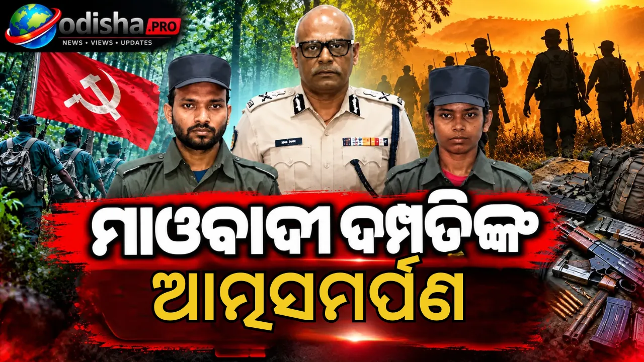 ମାଓବାଦୀ ଦମ୍ପତିଙ୍କ ଆତ୍ମସମର୍ପଣ: ପୁଲିସକୁ ହସ୍ତାନ୍ତର କଲେ ଅସ୍ତ୍ରଶସ୍ତ୍ର