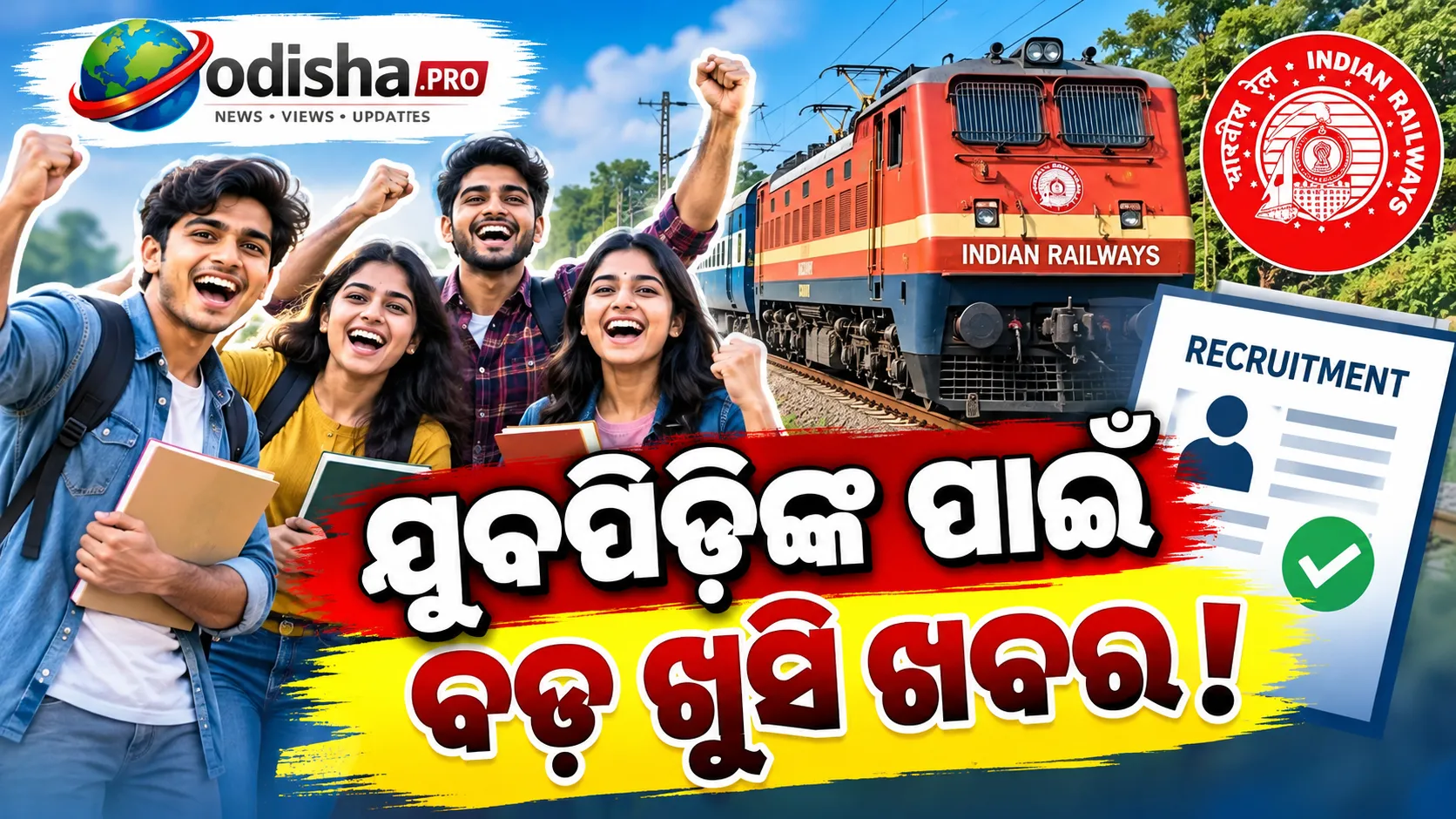 ଯୁବପିଢ଼ିଙ୍କ ପାଇଁ ବଡ଼ ଖୁସି ଖବର! ରେଳବାଇରେ ପ୍ରାୟ ୩୦ ହଜାର Group-D ନିଯୁକ୍ତି ସମ୍ଭାବନା