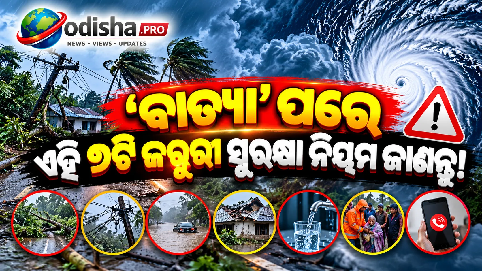 ବାତ୍ୟା ‘ଆର୍ଣ୍ଣବ’ ପରେ ଭୁଲ୍‌ କରନ୍ତୁ ନାହିଁ! ଜୀବନ ସୁରକ୍ଷା ପାଇଁ ଜାଣନ୍ତୁ ୭ ଜରୁରୀ ନିୟମ