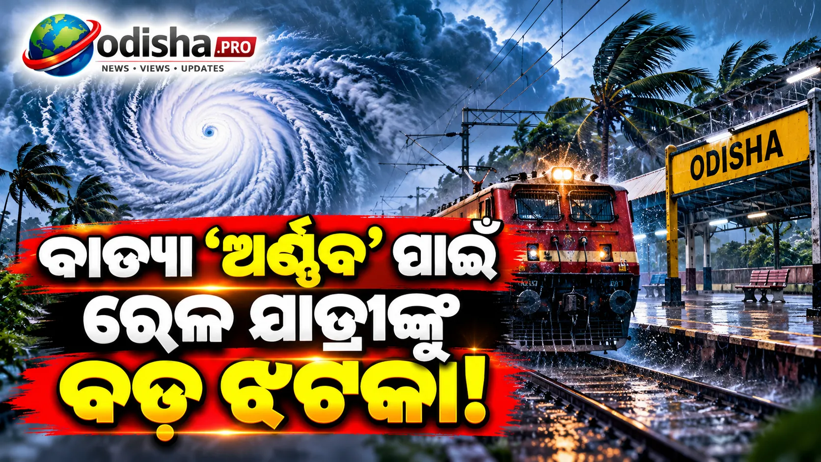 ବାତ୍ୟା ‘ଅର୍ଣ୍ଣବ’ ପାଇଁ ରେଳ ସେବାରେ ବଡ଼ ପରିବର୍ତ୍ତନ! ୨୧ଟି ଟ୍ରେନ୍ ବାତିଲ, ରାୟଗଡ଼ାରେ ୨ଟି ଟ୍ରେନ୍‌ର ରୁଟ୍ କଟିଲା