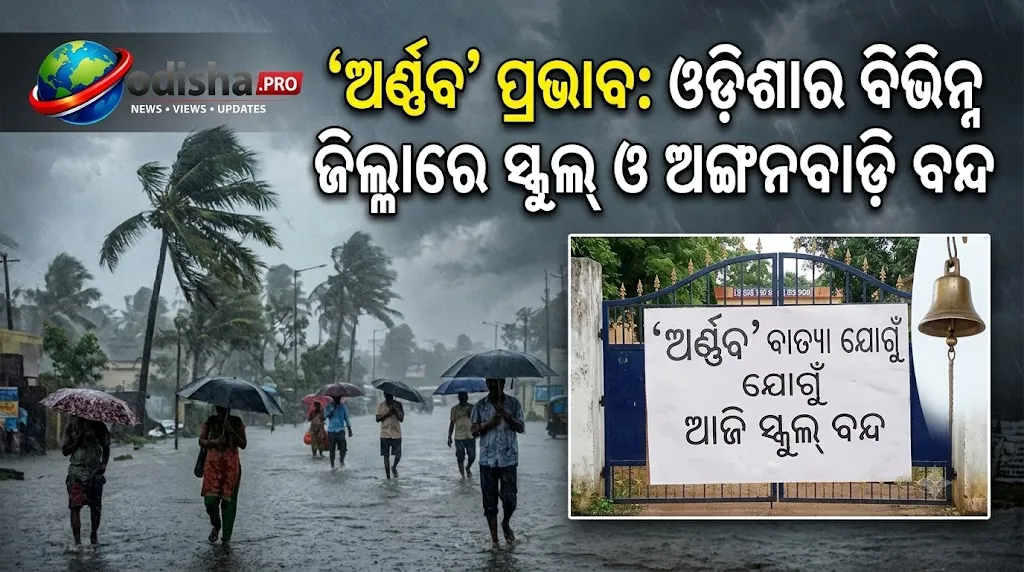 ବାତ୍ୟା ‘ଅର୍ଣ୍ଣବ’ ପ୍ରଭାବ: ଓଡ଼ିଶାର ବିଭିନ୍ନ ଜିଲ୍ଲାରେ ସ୍କୁଲ୍ ଓ ଅଙ୍ଗନବାଡ଼ି ବନ୍ଦ