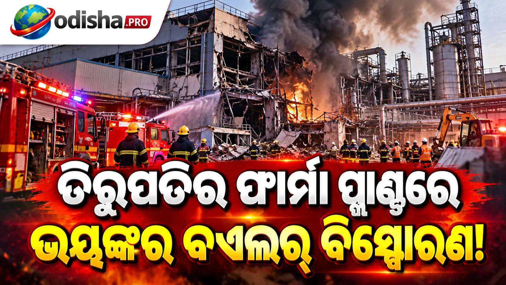 ଆନ୍ଧ୍ରପ୍ରଦେଶର ତିରୁପତି ଫାର୍ମା ପ୍ଲାଣ୍ଟରେ ଭୟଙ୍କର ବଏଲର୍ ବ୍ଲାଷ୍ଟ, ୪ ଶ୍ରମିକ ମୃତ; ଅନେକ ଆହତ
