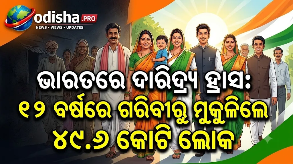 ଭାରତରେ ଦାରିଦ୍ର୍ୟ ହ୍ରାସ: ୧୨ ବର୍ଷରେ ଗରିବୀରୁ ମୁକୁଳିଲେ ୪୯.୬ କୋଟି ଲୋକ, ତଥାପି ରହିଛି ଆୟରେ ବଡ଼ ଅସମାନତା