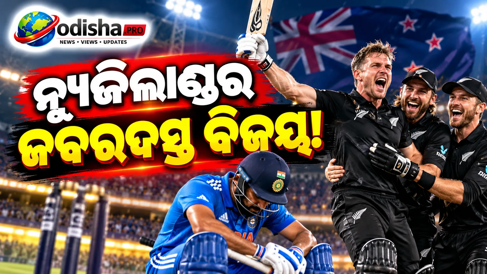 ନ୍ୟୁଜିଲାଣ୍ଡର ଦମଦାର ପ୍ରତ୍ୟାବର୍ତ୍ତନ! ଭାରତକୁ ୮୭ ରନ୍‌ରେ ହରାଇଲା, ଗ୍ଲେନ୍ ଫିଲିପ୍ସଙ୍କ ଶତକ