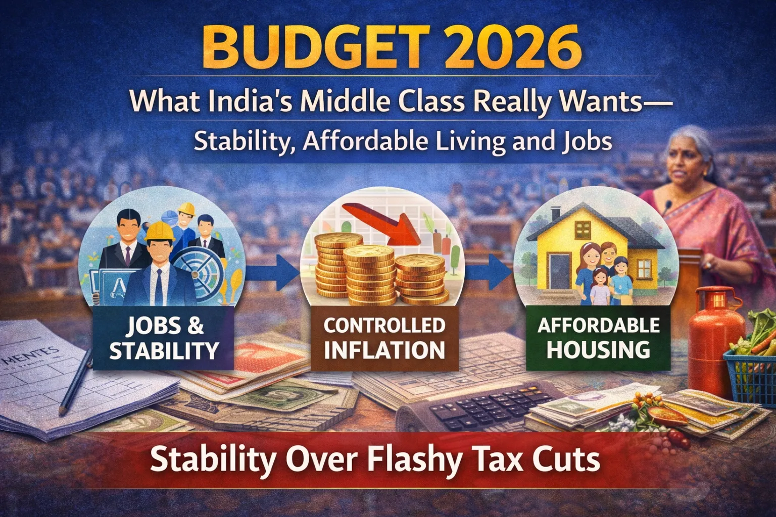 Budget 2026: What India’s Middle Class Really Wants — Stability, Affordable Living and Jobs