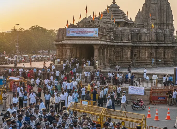 Security Tightened, Traffic Plan Rolled Out for Mahashivratri at Lingaraj Temple in Bhubaneswar