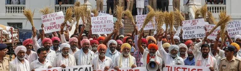 Farmers Dump Paddy at Bhadrak Collector’s Office Over Alleged Procurement Irregularities