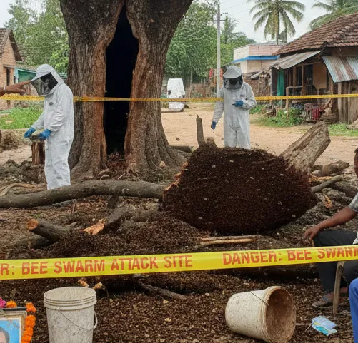 Bee Swarm Attack in Kendrapara Claims Elderly Man’s Life, Six Injured
