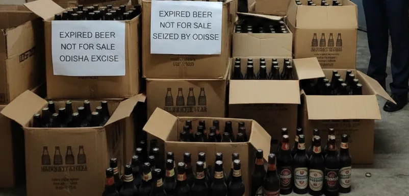 Expired Liquor Seized from Bolangir Bar; Excise Department Files Severe Irregularity Report