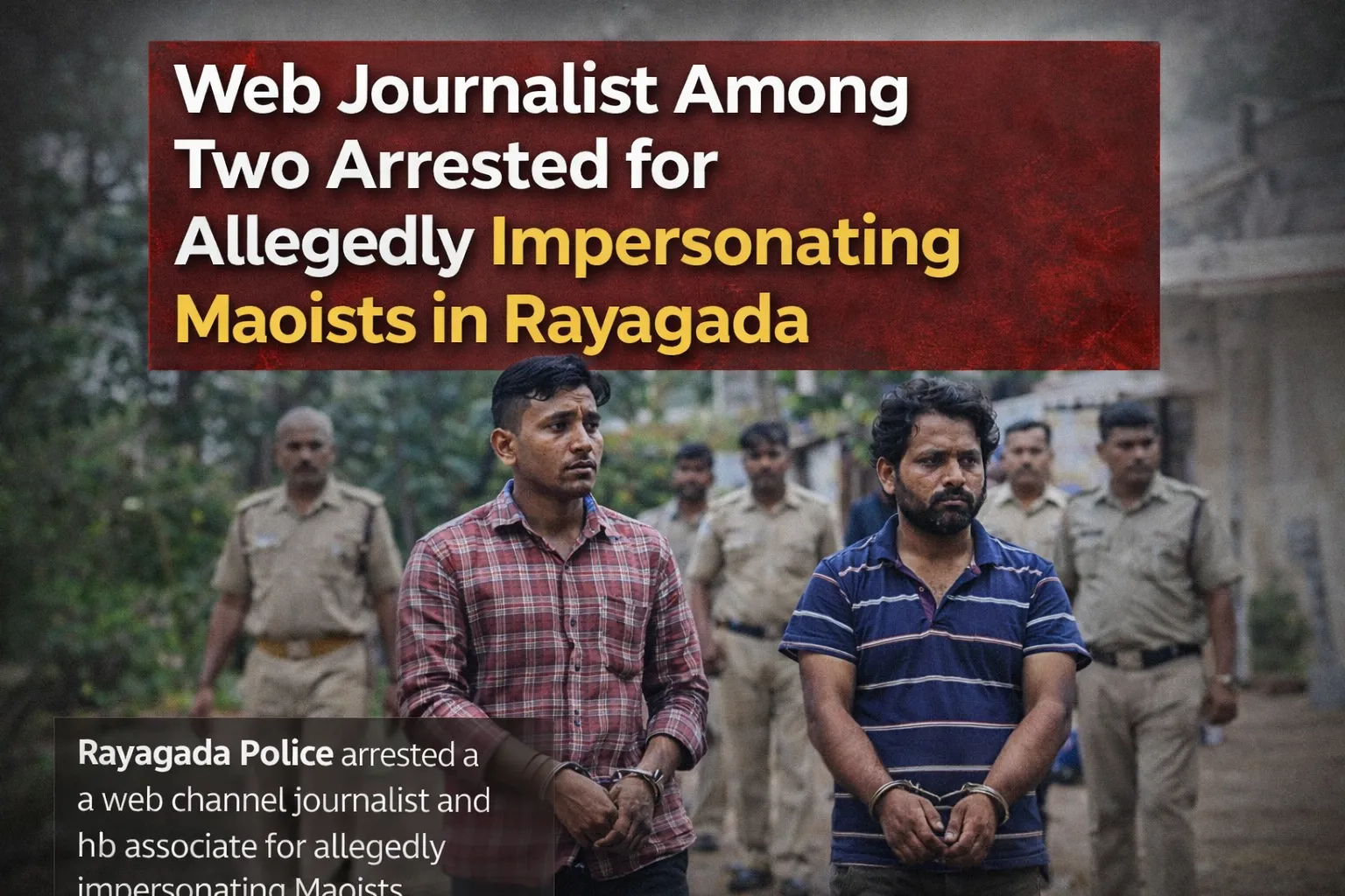 Web Journalist Among Two Arrested for Allegedly Impersonating Maoists in Rayagada