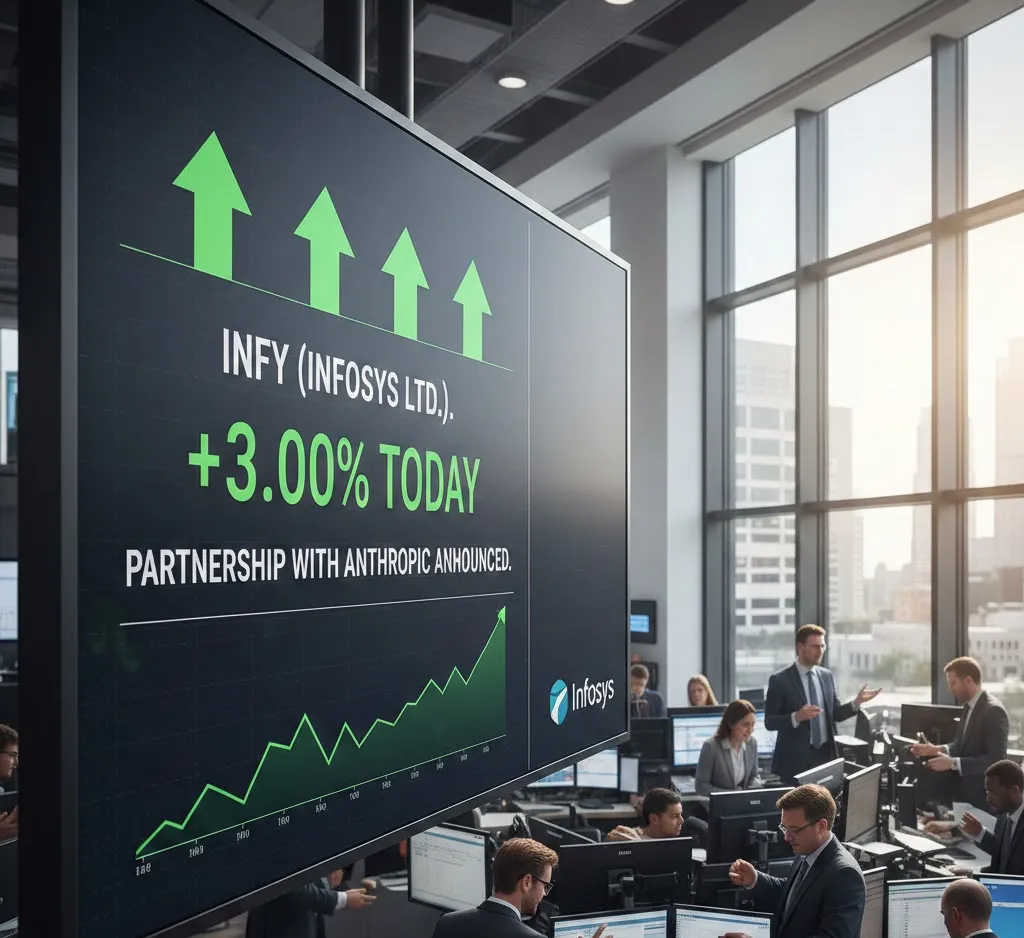 Infosys Shares Jump 3% After Strategic AI Partnership with Anthropic
