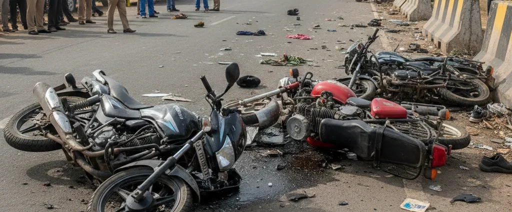 Three Killed, One Critical in Triple Motorcycle Collision in Sonepur.