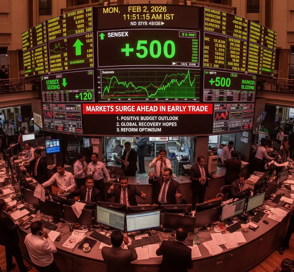 Sensex, Nifty Trade Higher After Flat Open as Metal and Energy Stocks Lead