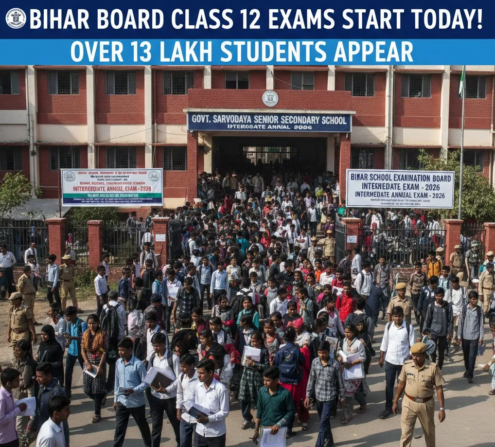 Bihar Board Class 12 Exams Begin: Over 13 Lakh Students Appear Across State