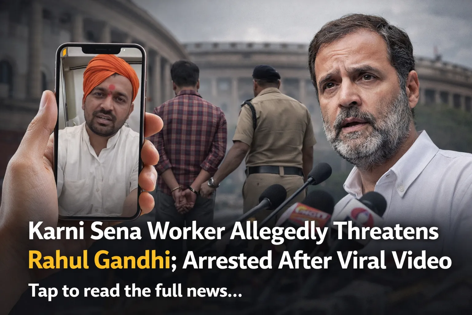 Karni Sena Worker Allegedly Threatens Rahul Gandhi; Accused Arrested After Viral Video
